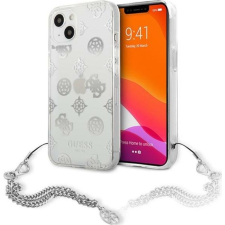 Guess GUHCP13SKSPESI iPhone 13 Mini 5,4" Ezüst Peony Chain Collection Keménytok (GUE1428SLV) tok és táska