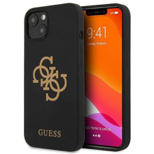 Guess GUHCP13SLS4GGBK iPhone 13 mini 5,4 „fekete kemény tok Szilikon 4G Logo tok és táska