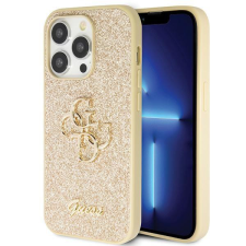 Guess GUHCP14LHG4SGD tok iPhone 14 Pro - arany csillogó írás Big 4G tok és táska