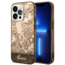 Guess GUHCP14LHGPLHC iPhone 14 Pro 6.1" okkersárga keménytok Porcelán kollekció tok és táska