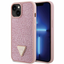 Guess GUHCP14MHDGTPP iPhone 14 Plus 6.7" rózsaszín keménytok strasszos háromszög tok és táska