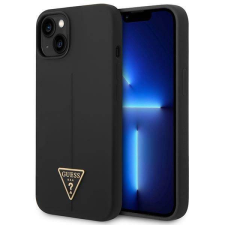 Guess GUHCP14MSLTGK iPhone 14 Plus 6,7" fekete szilikon keménytok háromszög logóval tok és táska