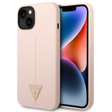 Guess GUHCP14MSLTGP iPhone 14 Plus 6,7" rózsaszín szilikon keménytok háromszög logóval tok és táska
