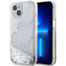 Guess GUHCP14SLCSGSGSGH iPhone 14 6.1" fehér keménytok folyékony csillámos márvány tok és táska