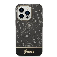 Guess GUHCP14XHGBNHK iPhone 14 Pro Max 6,7" fekete Bandana Paisley keménytok tok és táska