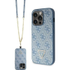 Guess GUHCP14XP4TDSCPB iPhone 14 Pro Max 6.7" Kék Keménytok Crossbody 4G Fém Logóval (GUE003184)