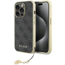 Guess GUHCP15LGF4GGR iPhone 15 Pro 6.1" szürke keménytok 4G Charms kollekció tok és táska