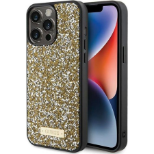 Guess GUHCP15LPFGSBSD iPhone 15 Pro 6.1" Sárga Keménytok Strasszos Fém Logóval (GUE003116) tok és táska