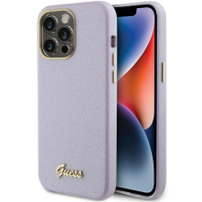 Guess GUHCP15LPGMCSL iPhone 15 Pro 6.1" lila keménytok Glitter Glossy Script tok és táska