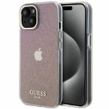 Guess GUHCP15SHDECMP iPhone 15 6.1&quot; rózsaszín keménytok IML Facettált tükör diszkó irizáló tok és táska