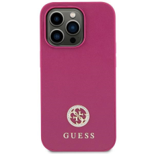 Guess GUHCP15SPS4DGPP iPhone 15 6.1&quot; rózsaszín keménytok Strass fém logóval tok és táska