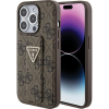 Guess GUHCP15XPGS4TDW iPhone 15 Pro Max 6.7" Barna Keménytok Grip Stand 4G Triangle Strass (GUE003376)