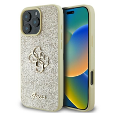 Guess GUHCP16LHG4SGD Fixed Glitter Big 4G keménytok iPhone 16 Pro - arany színű tok és táska