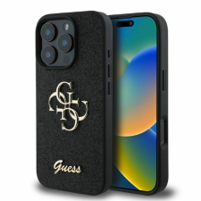 Guess GUHCP16LHG4SGKFixed Glitter Big 4G keménytok iPhone 16 Pro - fekete tok és táska