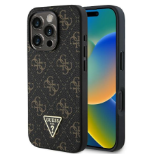 Guess GUHCP16LPG4GPK New 4G Triangle keménytok iPhone 16 Pro - fekete tok és táska