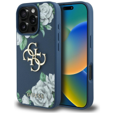 Guess GUHCP16LPGROP4MB Grained Roses Big 4G Logo tok iPhone 16 Pro - kék tok és táska