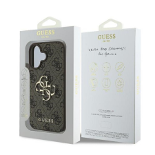 Guess GUHCP16M4GMGBR 4G PU Big Logo tok iPhone 16 Plus - barna tok és táska