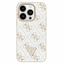 Guess GUHCP16SPG4GPH New 4G Triangle keménytok iPhone 16 - fehér tok és táska
