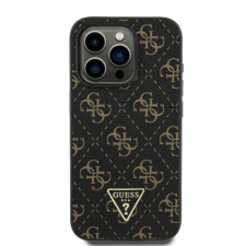 Guess GUHCP16SPG4GPK New 4G Triangle keménytok iPhone 16 - fekete tok és táska