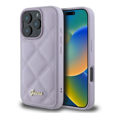 Guess GUHCP16XPSQSQSU Quilted Metal Logo keménytok iPhone 16 Pro Max - lila tok és táska