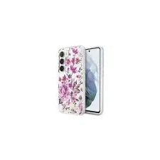 Guess GUHCS23MHCFWST Samsung Galaxy S23+ S916 fehér keménytok Flower Collection tok és táska