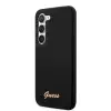 Guess GUHCS23SSLSMKSamsung Galaxy S23 S911 fekete/fekete kemény tok szilikon Vintage arany logó