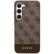 Guess GUHCS24LG4GLBR S24 Ultra S928 barna keménytok 4G Stripe kollekció tok és táska
