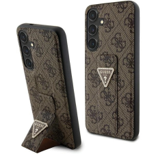 Guess GUHCS24SPGS4TDW S24 S921 barna keménytok Grip Stand 4G Triangle Strass tok és táska