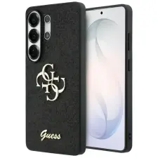 Guess GUHCS26LHG4SGK Samsung S26 Ultra tok Fixed Glitter 4G Big Metal Logo fekete tok és táska