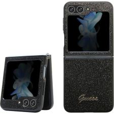 Guess GUHCZF5HGGSHK F731 Z Flip5 Fekete Keménytok Glitter Script (GUE2786) tok és táska