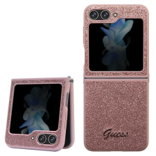 Guess GUHCZF5HGGSHP F731 Z Flip5 rózsaszín keménytok Glitter Script tok és táska