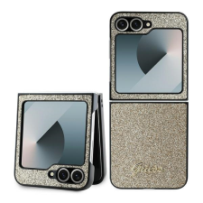 Guess GUHCZF6HGGSHD 4G Glitter Script tok Samsung Galaxy Z Flip6 F741 - arany színű tok és táska