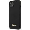 Guess GUHMP13MLSLMGBK iPhone 13 6.1" Fekete Keménytok Szilikon Script Arany Logó Magsafe (3666339037093)