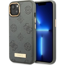 Guess GUHMP13MSAPSTG iPhone 13 6.1" Szürke Keménytok Peony Logo Plate Magsafe (GUE002533) tok és táska