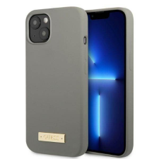 Guess GUHMP13MSPLG iPhone 13 6,1" szürke szilikon Logo Plate MagSafe keménytok tok és táska