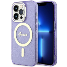 Guess GUHMP14LHCMCGU iPhone 14 Pro 6.1" lila keménytok Glitter Gold MagSafe tok és táska