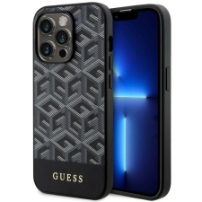 Guess GUHMP14LHGGCFSEK iPhone 14 Pro 6.1" fekete keménytok GCube csíkok MagSafe tok és táska