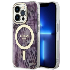 Guess GUHMP14LHLEOPWWP iPhone 14 Pro 6.1" rózsaszín keménytok Leopard MagSafe tok és táska