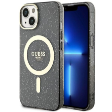Guess GUHMP14MHCMCGK iPhone 14 Plus 6.7&quot; fekete keménytok Glitter Gold MagSafe tok és táska