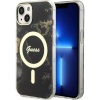 Guess GUHMP14MHTMRSK iPhone 14 Plus / 15 Plus 6,7" Fekete Keménytok Golden Marble Magsafe (GUE002775)