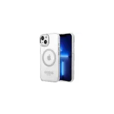 Guess GUHMP14MHTRMS iPhone 14 Plus 6,7" ezüst keménytok fémkontúrú Magsafe tok tok és táska