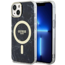 Guess GUHMP14MPCUMAK iPhone 14 Plus 6.7" fekete keménytok Marble MagSafe tok és táska