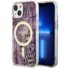 Guess GUHMP14SHLEOPWWP iPhone 14 6.1" rózsaszín keménytok leopárdmintás MagSafe tok és táska