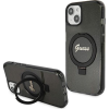 Guess GUHMP14SHRSGSK iPhone 14 6.1" Fekete Kemény Tok Ring Stand Script Glitter Magsafe (GUE003419)