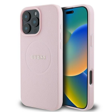 Guess GUHMP15XPGHSMMP Grained Ring MagSafe keménytok iPhone 15 Pro Max - rózsaszín tok és táska