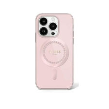 Guess GUHMP16LPFTDTEP IML Rhinestones MagSafe keménytok iPhone 16 Pro - rózsaszín tok és táska