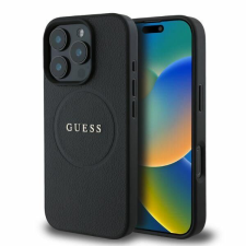 Guess GUHMP16LPGHSMMK Grained Ring MagSafe keménytok iPhone 16 Pro - fekete tok és táska