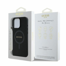 Guess GUHMP16LPSAHMCK Saffiano Classic Logo MagSafe-kompatibilis tok iPhone 16 Pro - fekete tok és táska