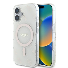Guess GUHMP16MH4DTEH IML 4G Background MagSafe keménytok iPhone 16 Plus - fehér tok és táska
