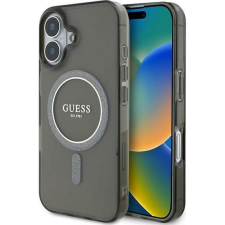 Guess GUHMP16MHFGEREK IML Glitter Circle Magsafe-Kompatibilis Keménytok iPhone 16 Plus - Fekete (GUE4194) tok és táska